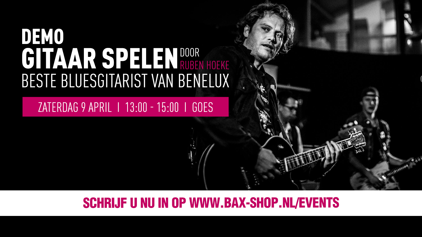 Meespelen met bluesgrootheid Ruben Hoeke in Goes Meespelen met bluesgrootheid Ruben Hoeke in Goes